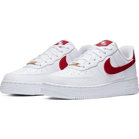 nike airforce wit met rood|air force 1 schoenen.